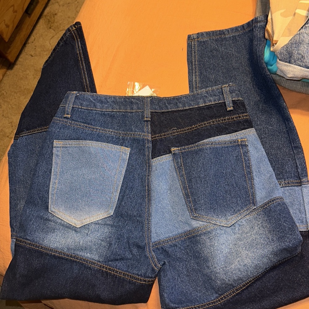 Adika Patchwork y2k Denim Jeans - Picture 6 of 7